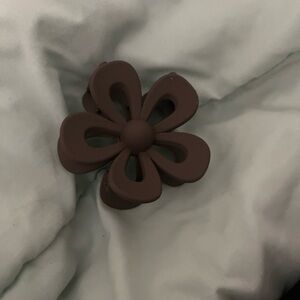 Brown Flower Hair Clip